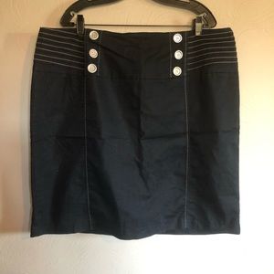 Pencil Skirt with Silver Buttons - Plus Size